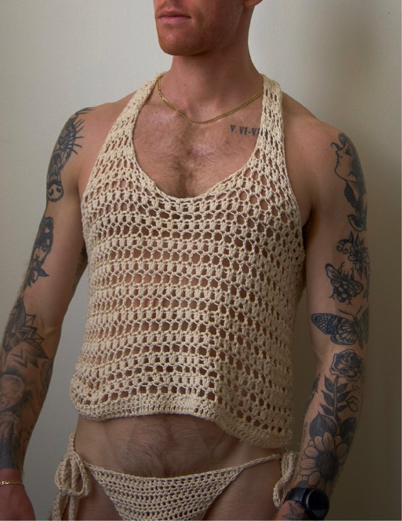 Crochet Crop Muscle Tank Top