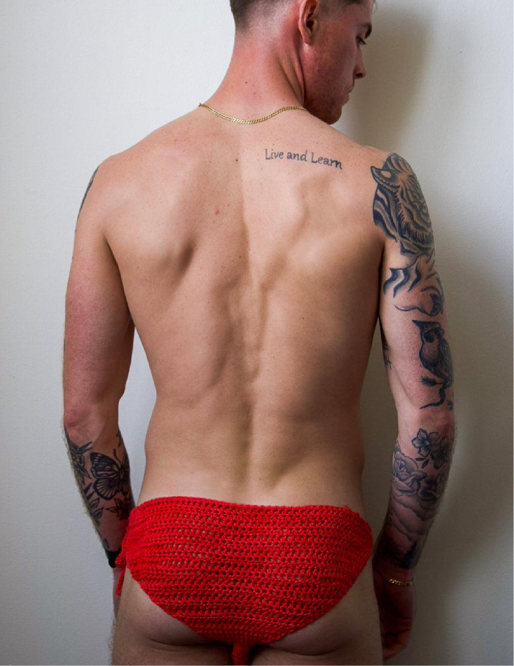 Crocheted Tied Swim Brief (Water Resistant)
