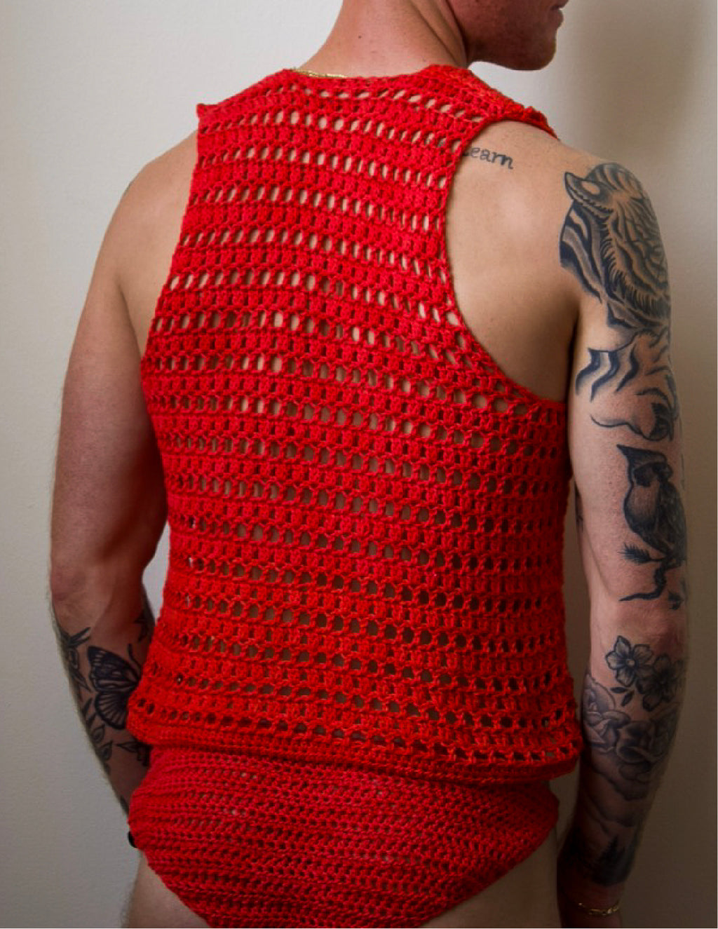 Crochet Crop Muscle Tank Top