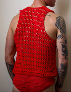 Crochet Crop Muscle Tank Top
